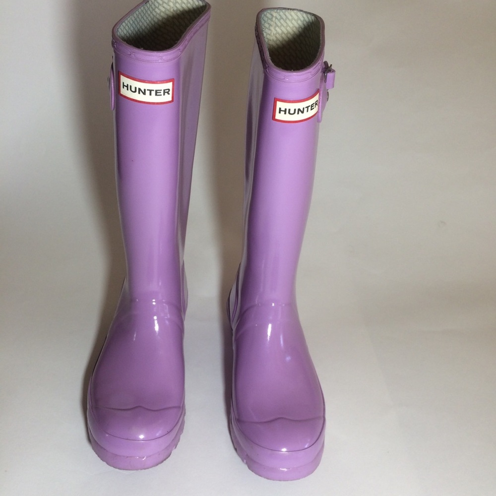 Purple lavender hunter rain boots girls size 6